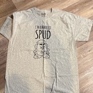 Gildan Light Gray 'Married Spud' Men's T-Shirt